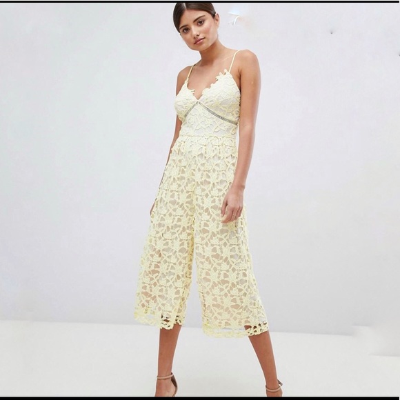 missguided yellow jumpsuit